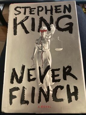 Stephen King Never Flinch - Hardcover Novel (Silver, Red Accents)
